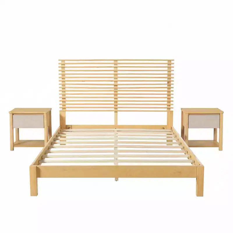 Ensemble de chambre Christopher Knight Home Joy moderne 3 pièces en bois avec tête de lit et 2 tables de nuit