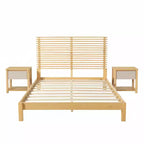 Ensemble de chambre Christopher Knight Home Joy moderne 3 pièces en bois avec tête de lit et 2 tables de nuit