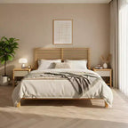 Christopher Knight Home Joy Modern 3 Piece Wooden Bedroom Set with Headboard and 2 Nightstands