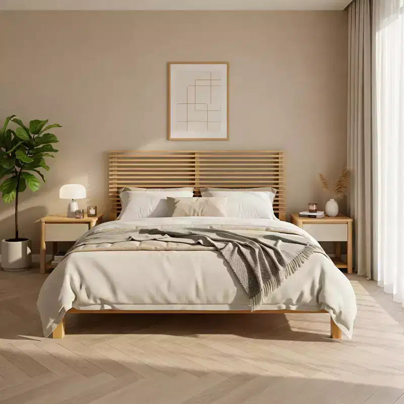 Christopher Knight Home Joy Modern 3 Piece Wooden Bedroom Set with Headboard and 2 Nightstands