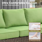 HOMLUX Ensemble de canapés de patio d'extérieur 4 saisons - 3+2+2 places, tout temps, résistant aux intempéries pour jardin