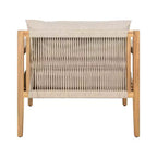 Christopher Knight Home Akash Ensemble de salon de patio moderne avec table d'appoint en béton léger et chaises en bois d'acacia