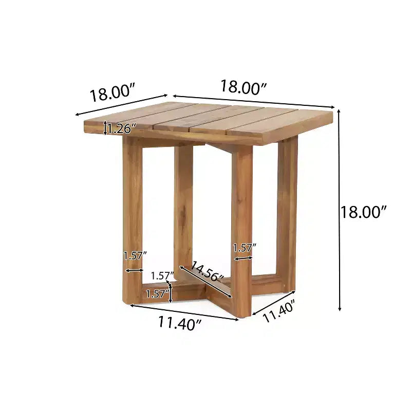 Christopher Knight Home Noelia Ensemble de deux meubles de patio surdimensionnés en bois d'acacia avec coussin et table à lattes