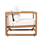 Christopher Knight Home Noelia Ensemble de deux meubles de patio surdimensionnés en bois d'acacia avec coussin et table à lattes
