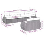 vidaXL Superbe ensemble de canapés modulaires de patio avec coussins