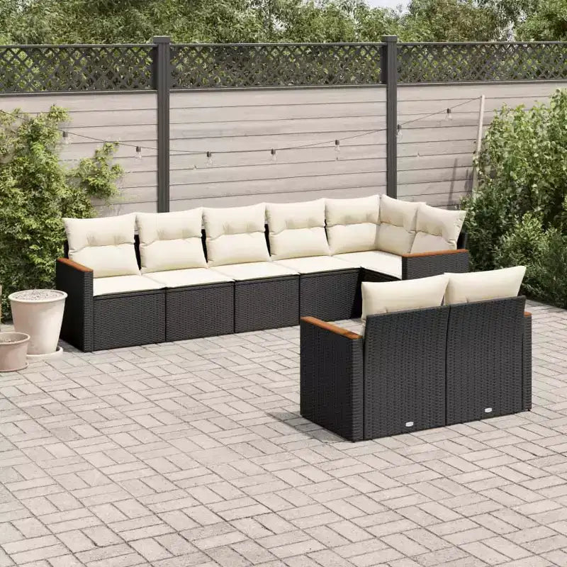 vidaXL Salon de jardin modulable avec rangements et coussins