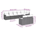 vidaXL Salon de jardin modulable avec rangements et coussins