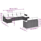 vidaXL Salon de jardin avec coussins, disponible en plusieurs coloris