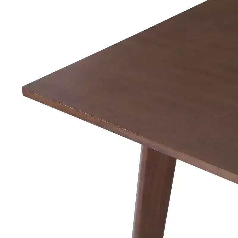 Ensemble de salle à manger moderne 7 pièces avec table en bois massif de 152 cm et 6 chaises empilables