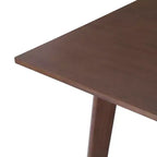 Ensemble de salle à manger moderne 7 pièces avec table en bois massif de 152 cm et 6 chaises empilables