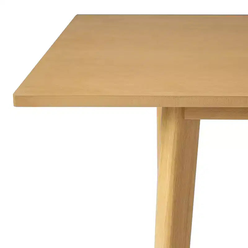 Ensemble de salle à manger moderne 7 pièces avec table en bois massif de 152 cm et 6 chaises empilables