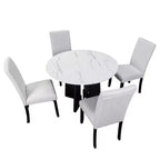 Ensemble table et chaises de salle à manger 5 pièces avec table de 109 cm, pour salle à manger, cuisine et salon