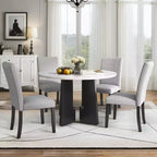 Ensemble table et chaises de salle à manger 5 pièces avec table de 109 cm, pour salle à manger, cuisine et salon