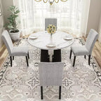 Ensemble table et chaises de salle à manger 5 pièces avec table de 109 cm, pour salle à manger, cuisine et salon