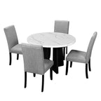 Ensemble table et chaises de salle à manger 5 pièces avec table de 109 cm, pour salle à manger, cuisine et salon