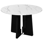 Ensemble table et chaises de salle à manger 5 pièces avec table de 109 cm, pour salle à manger, cuisine et salon