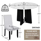 Ensemble table et chaises de salle à manger 5 pièces avec table de 109 cm, pour salle à manger, cuisine et salon