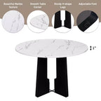 Ensemble table et chaises de salle à manger 5 pièces avec table de 109 cm, pour salle à manger, cuisine et salon
