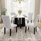 5-Piece Dining Table and Chairs Set with 43-Inch Table, for Dining Room, Kitchen, and Living Room