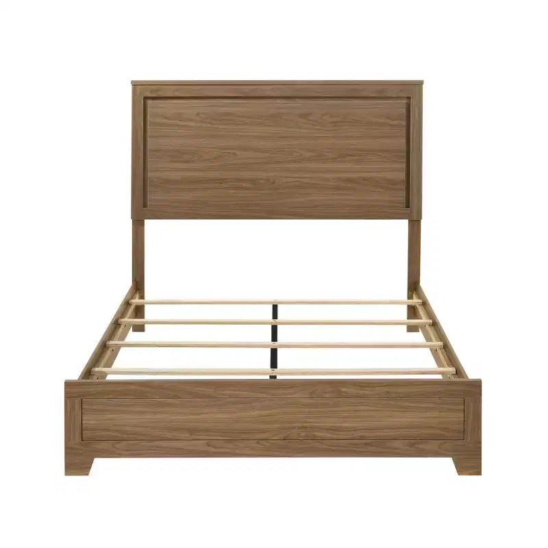 GDFStudio Carter Ensemble de lit en bois transitionnel 3 pièces avec tête de lit encastrée et 2 tables de chevet