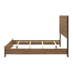 GDFStudio Carter Ensemble de lit en bois transitionnel 3 pièces avec tête de lit encastrée et 2 tables de chevet