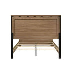 GDFStudio Carter Ensemble de lit en bois transitionnel 3 pièces avec tête de lit encastrée et 2 tables de chevet