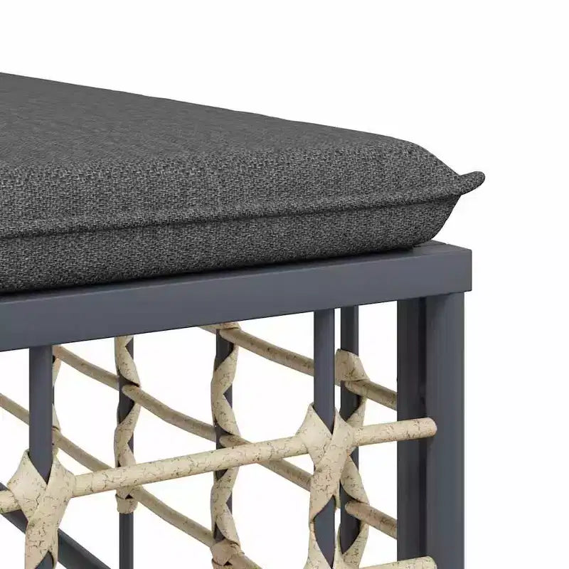 vidaXL Salon de jardin 5 pièces avec coussins en résine tressée