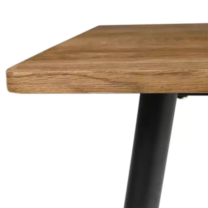 Ensemble de salle à manger 5 pièces avec chaises rembourrées en tissu bouclé, table compacte de 119 cm effet bois et 4 chaises de salle à manger modernes et confortables - Panipeachy