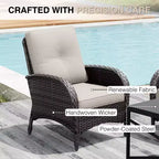 UPTIOT Ensemble de canapé d'extérieur modulaire avec poufs convertibles et coussins résistants aux intempéries