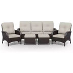 UPTIOT Ensemble de canapé d'extérieur modulaire avec poufs convertibles et coussins résistants aux intempéries