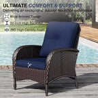 UPTIOT Ensemble de canapé d'extérieur modulaire avec poufs convertibles et coussins résistants aux intempéries