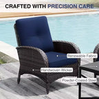 UPTIOT Ensemble de canapé d'extérieur modulaire avec poufs convertibles et coussins résistants aux intempéries
