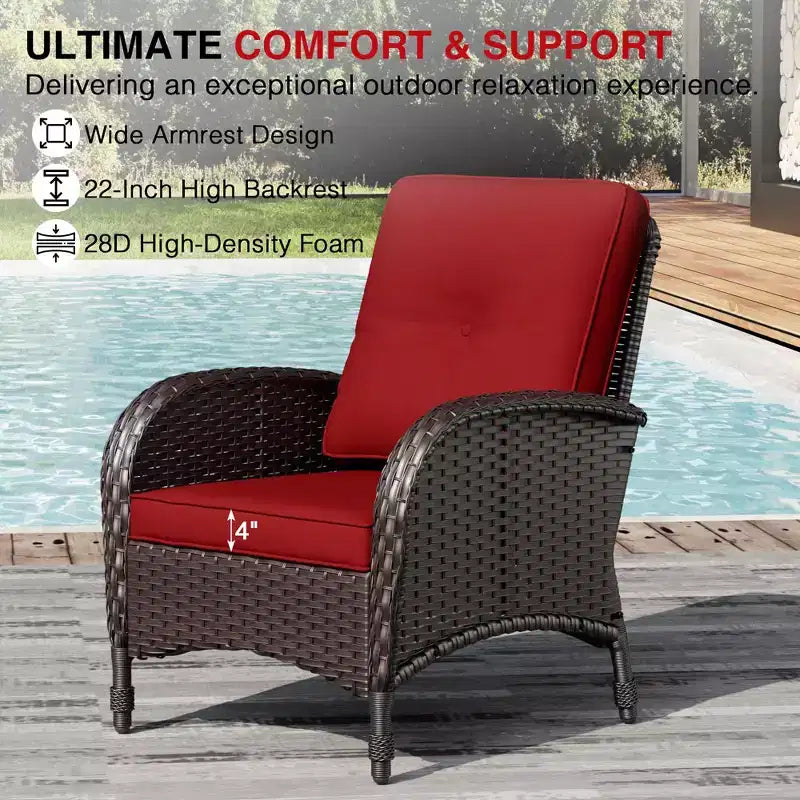 UPTIOT Ensemble de canapé d'extérieur modulaire avec poufs convertibles et coussins résistants aux intempéries