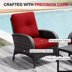 UPTIOT Ensemble de canapé d'extérieur modulaire avec poufs convertibles et coussins résistants aux intempéries