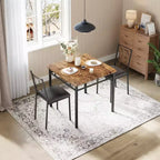 Ensemble table et chaises pour 2, petite table de cuisine avec 2 chaises rembourrées, table et chaises de salle à manger en bois de style ferme pour cuisine, appartement