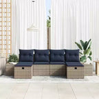 vidaXL Salon de jardin avec coussins 6 pcs Résine tressée marron