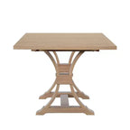 Ensemble de salle à manger extensible 7 pièces Elowen Christopher Knight Home en bois d'hévéa de style fermier avec chaises rembourrées en tissu rotin