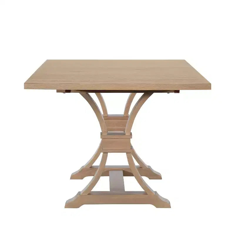 Ensemble de salle à manger extensible 7 pièces Elowen Christopher Knight Home en bois d'hévéa de style fermier avec chaises rembourrées en tissu rotin