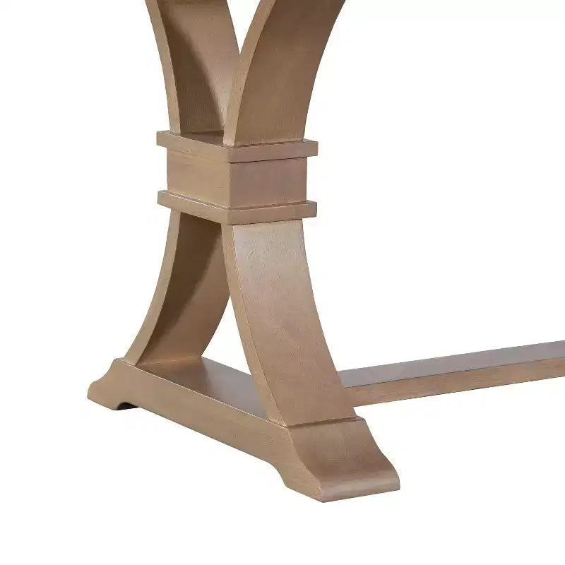 Ensemble de salle à manger extensible 7 pièces Elowen Christopher Knight Home en bois d'hévéa de style fermier avec chaises rembourrées en tissu rotin
