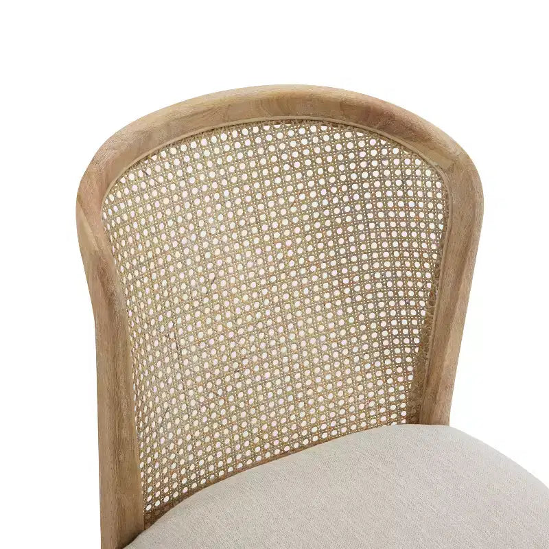 Ensemble de salle à manger extensible 7 pièces Elowen Christopher Knight Home en bois d'hévéa de style fermier avec chaises rembourrées en tissu rotin
