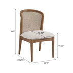 Ensemble de salle à manger extensible 7 pièces Elowen Christopher Knight Home en bois d'hévéa de style fermier avec chaises rembourrées en tissu rotin