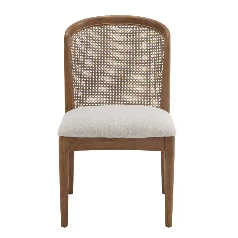 Ensemble de salle à manger extensible 7 pièces Elowen Christopher Knight Home en bois d'hévéa de style fermier avec chaises rembourrées en tissu rotin
