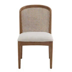 Ensemble de salle à manger extensible 7 pièces Elowen Christopher Knight Home en bois d'hévéa de style fermier avec chaises rembourrées en tissu rotin