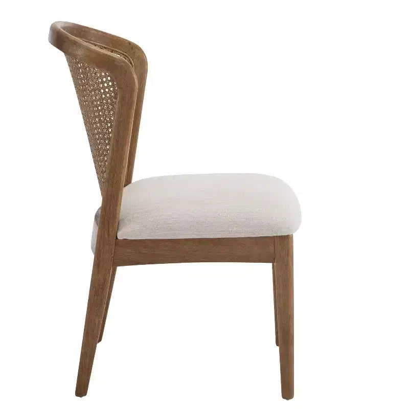 Ensemble de salle à manger extensible 7 pièces Elowen Christopher Knight Home en bois d'hévéa de style fermier avec chaises rembourrées en tissu rotin