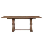 Ensemble de salle à manger extensible 7 pièces Elowen Christopher Knight Home en bois d'hévéa de style fermier avec chaises rembourrées en tissu rotin