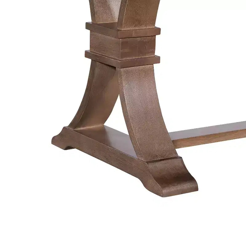 Ensemble de salle à manger extensible 7 pièces Elowen Christopher Knight Home en bois d'hévéa de style fermier avec chaises rembourrées en tissu rotin