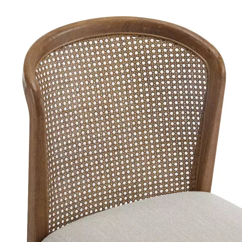Ensemble de salle à manger extensible 7 pièces Elowen Christopher Knight Home en bois d'hévéa de style fermier avec chaises rembourrées en tissu rotin