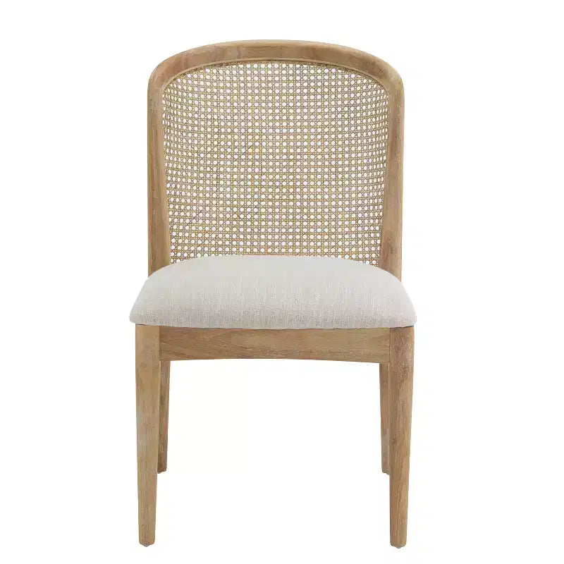 Ensemble de salle à manger extensible 7 pièces Elowen Christopher Knight Home en bois d'hévéa de style fermier avec chaises rembourrées en tissu rotin