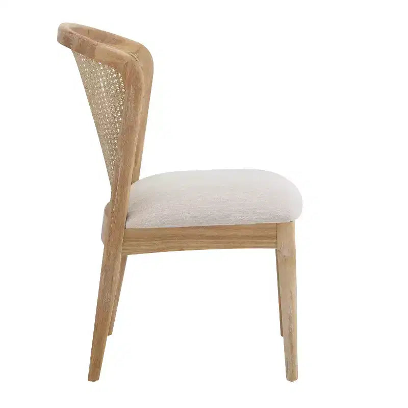 Ensemble de salle à manger extensible 7 pièces Elowen Christopher Knight Home en bois d'hévéa de style fermier avec chaises rembourrées en tissu rotin