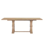 Ensemble de salle à manger extensible 7 pièces Elowen Christopher Knight Home en bois d'hévéa de style fermier avec chaises rembourrées en tissu rotin